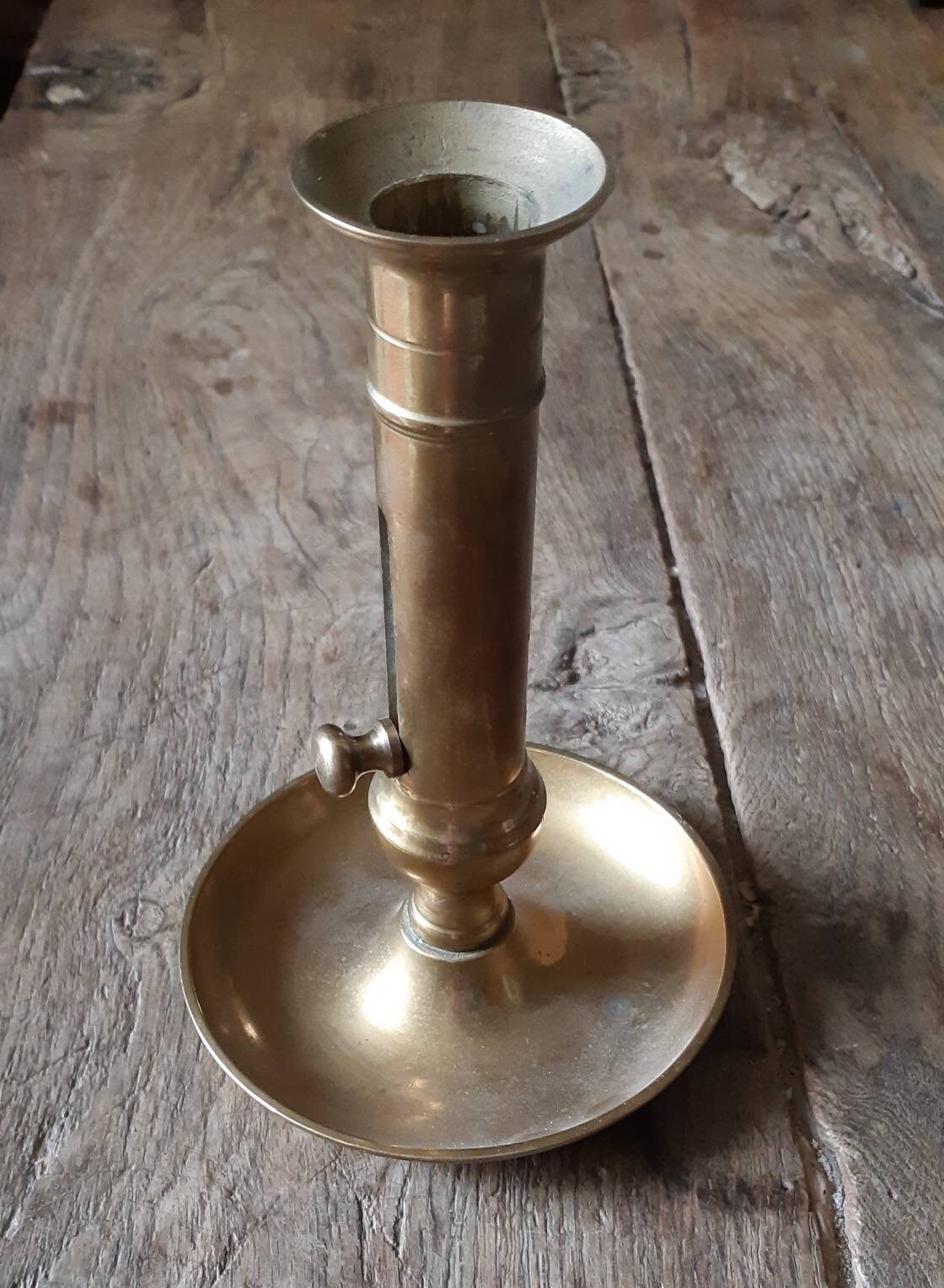 Bougeoir en Laiton Vintage Français