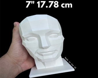 7" 17.78 cm Planar Head, Planar Bust, Learn the Planes of the Head, Human head for Medical and Artistic Drawing, ships in 24 hours or less.