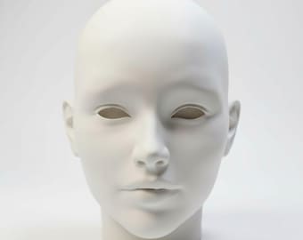 Female Head Sculpture  | Art Reference Model | Modern Home Decor |