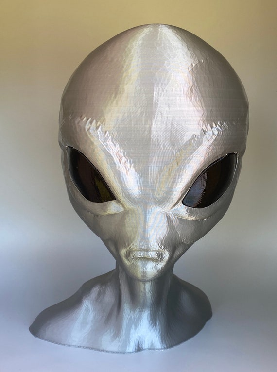 1:1 Grey Alien 11 28cm Head / Bust in Shining Grey Skin With - Etsy