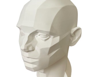 Cabeza plana estilo John Asaro de 10" (25,4 cm), busto plano. Aprenda los planos de la cabeza para uso médico y dibujo. Se envía en 24 horas desde EE. UU.