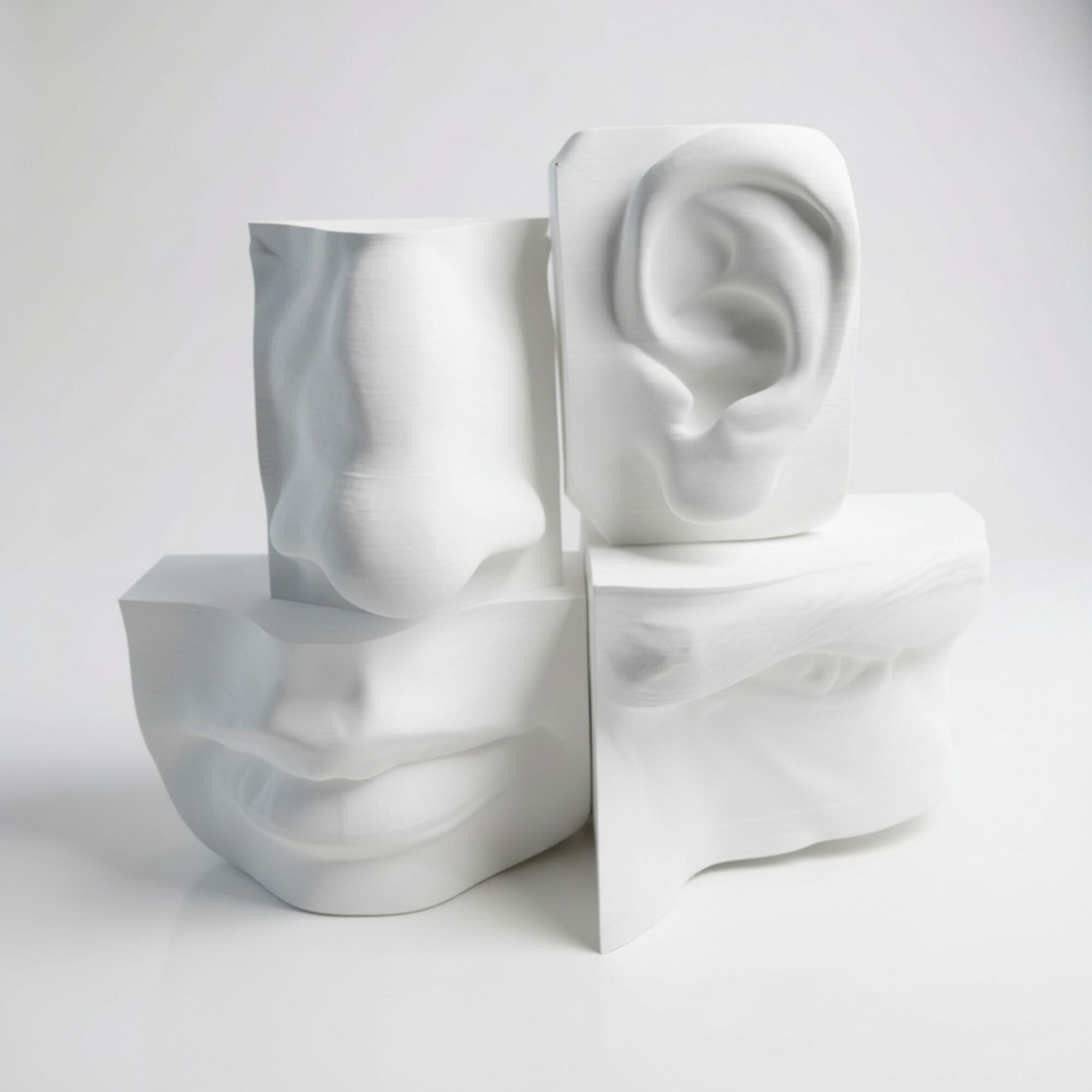 Human Head Model Reference Human Head Anatomy Reference: 3D Printed Facial Features Model Set - Etsy