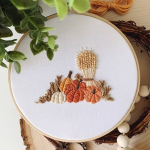 Harvest Pumpkin Embroidery Pattern | Fall Decor (PDF Pattern) image 3