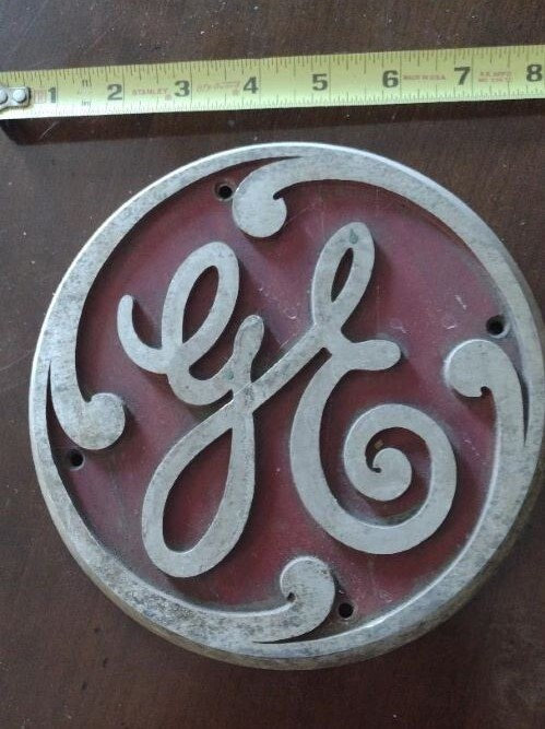 Antique "GE" Plaque from the 1940 in cast alum.