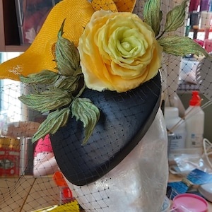 ALESSA Couture Hat | Couture Fascinator | Garden Party Hat | Kentucky Derby Hat | Royal Ascot Hat | Mother Day Gift | Wedding Party Hat