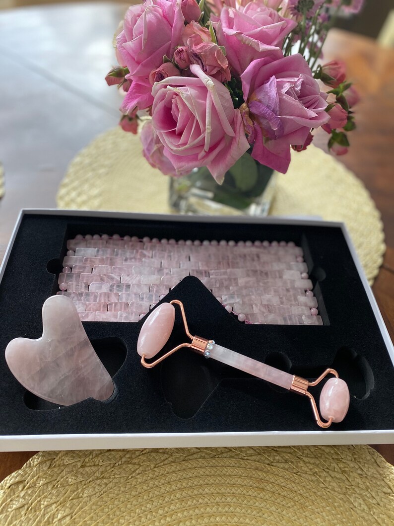 ROSE QUARTZ GIFTS. Skin Care Gift Box for woman. Etsy