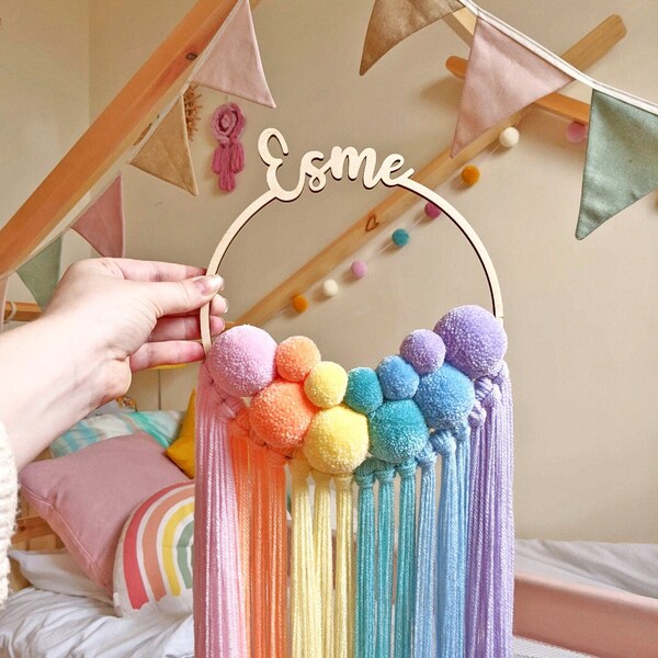 Hanging Pom Poms Etsy