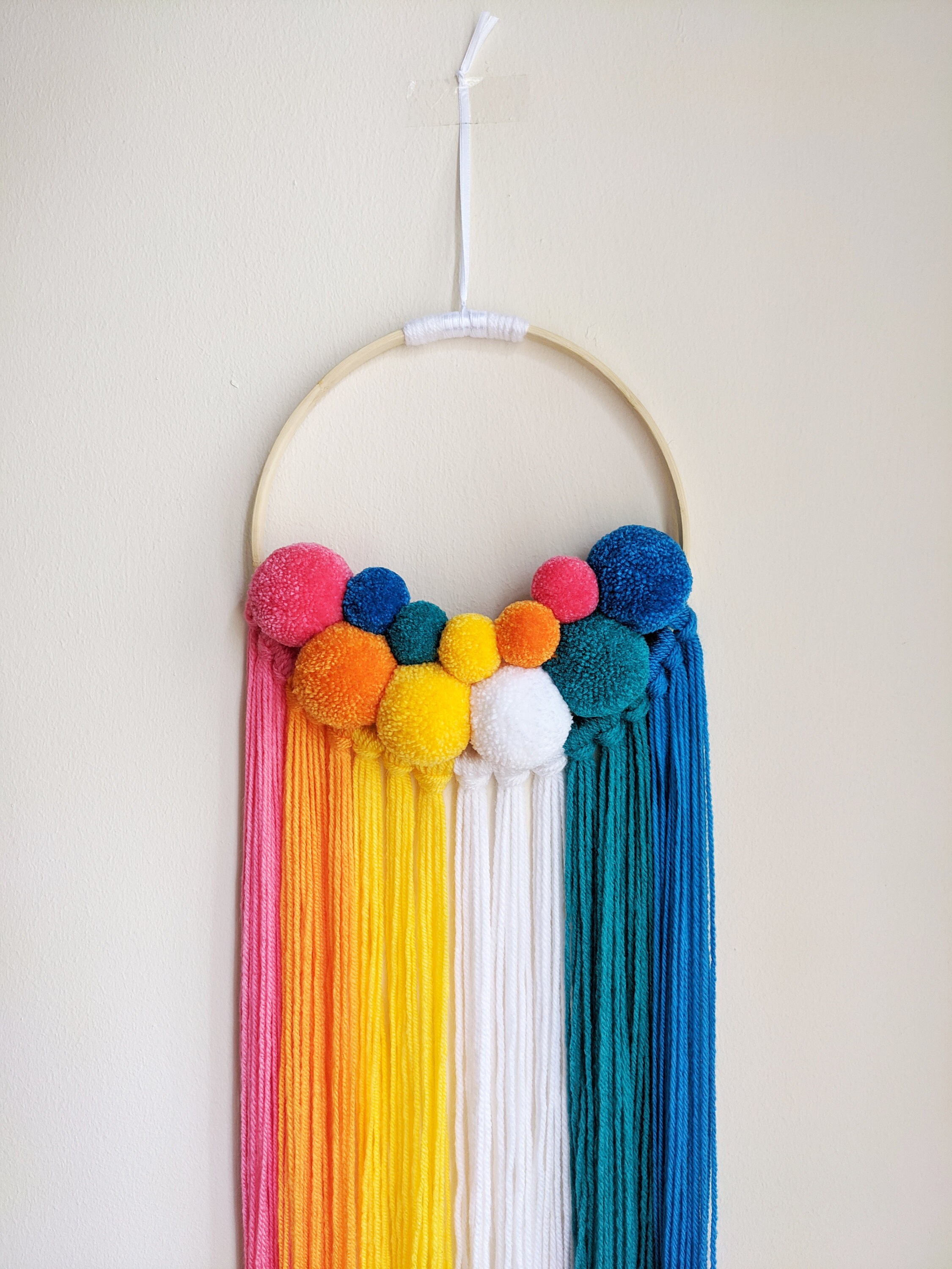 Brillant Multicolore Large Mur Arc-En-Ciel Suspendu - Fait sur Commande