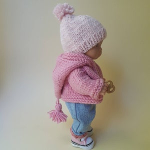 Baby care_Jacket for little doll_AG 8 inches_Hooded cardigan_Doll clothes_Cardigans for dolls 8 inches