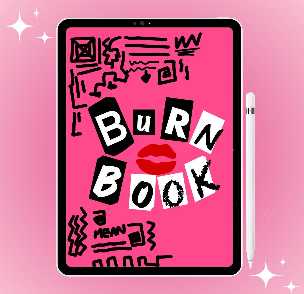 Burn Book Mean Girls Goodnotes Cover Planner Cover Digital Download Burn  Book PNG Instant Download L Pink Cover the Plastics 
