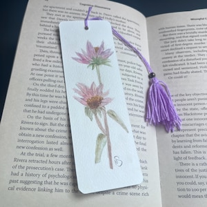 Original handpainted watercolur bookmark - 15 cm by 5 cm - flower painting