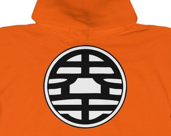 Classic King Kai Goku Gi Design on Back Only Hoodie