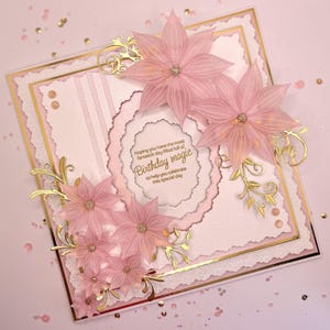 Elegant Handcrafted Bespoke Boxed Luxury Birthday Card