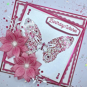 Fabulous Handcrafted Bespoke Boxed Birthday Shaker Card