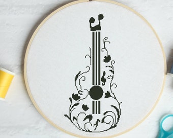 Guitarra art #P659 Embroidery Cross Stitch Pattern Download | Stitching | Cross Stitch Designs | Stitch Design | Cross Designs