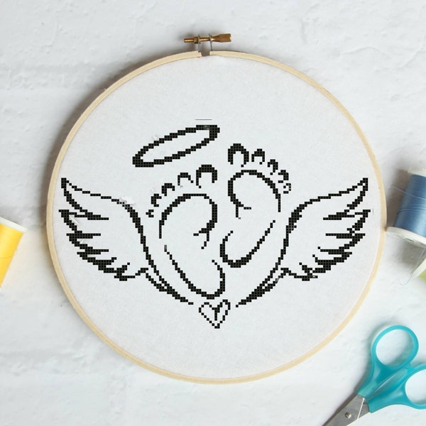 Angel Baby #P1121 Embroidery Cross Stitch Pattern Download | Stitching | Cross Stitch Designs | Stitch Design | Cross Designs