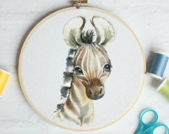 Nursery zebra #P540 Embroidery Cross Stitch Pattern Download | Stitching | Cross Stitch Designs | Stitch Design | Cross Designs