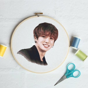 Jungkook #P331 Embroidery Cross Stitch Pattern Download | Stitching | Cross Stitch Designs | Stitch Design | Cross Designs