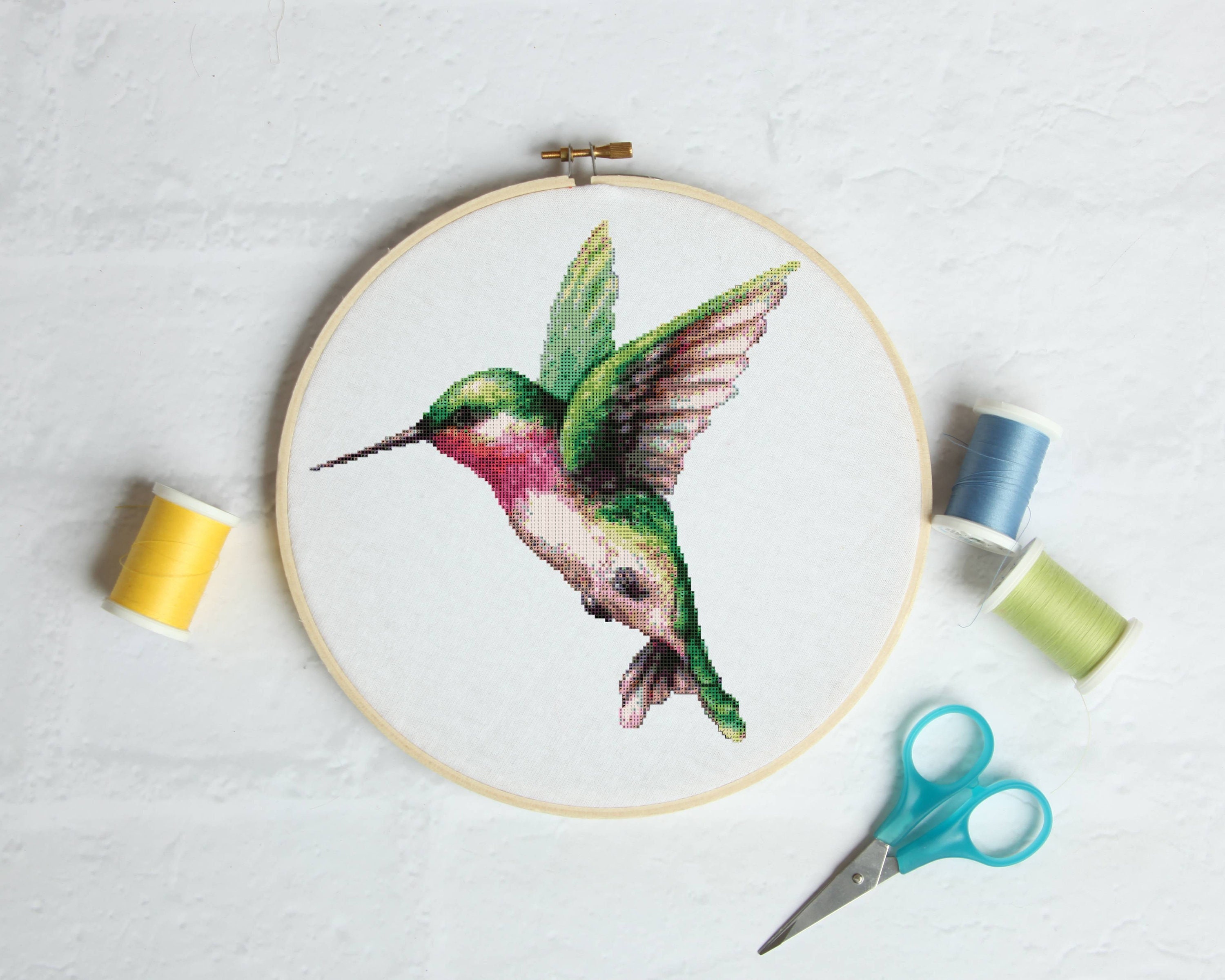 Hummingbird Embroidery Pattern - Etsy