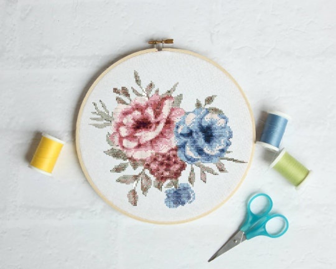 Flowers #P35 Embroidery Cross Stitch Pattern Download