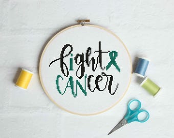 Fight cancer #P620 Embroidery Cross Stitch Pattern Download | Stitching | Cross Stitch Designs | Stitch Design | Cross Designs