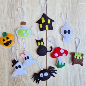 Halloween decor indoor, Handmade Halloween ornament set of 10