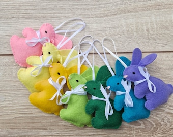 Coniglio pasquale Decorazioni in feltro per l'albero di Pasqua