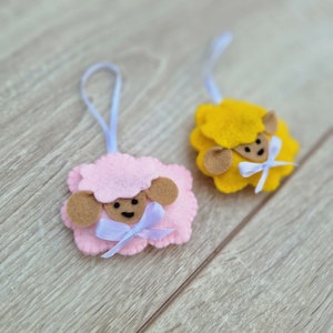 Tiny sheep ornament felt