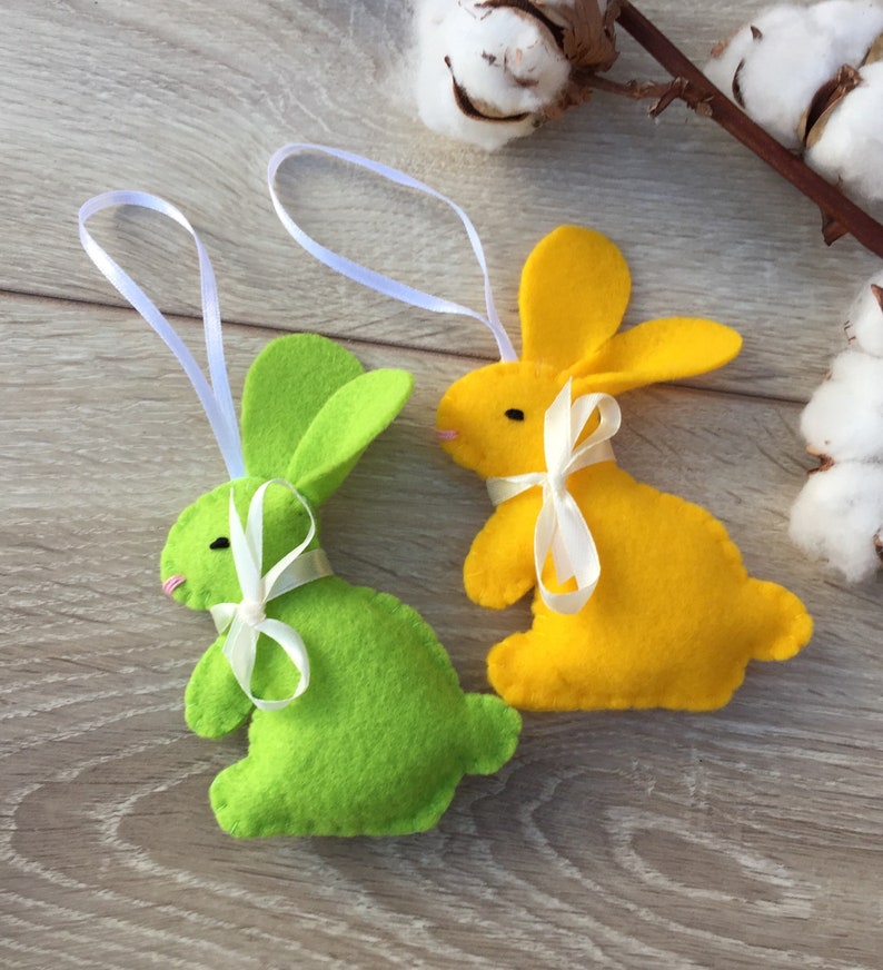 Spring home decor Easter decorations felt Easter tree ornaments handmade image 4