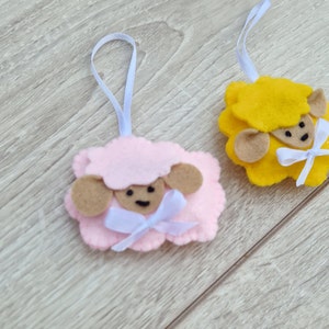 Mini lamb ornament set of 2