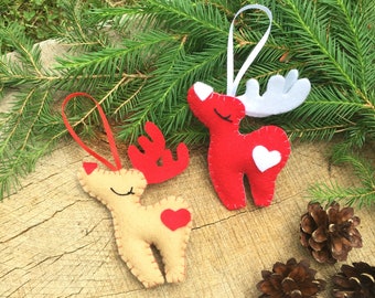 Christmas ornaments handmade Christmas tree decorations Felt Christmas Ornaments Felt Christmas Ornament Christmas felt decor Holiday decor