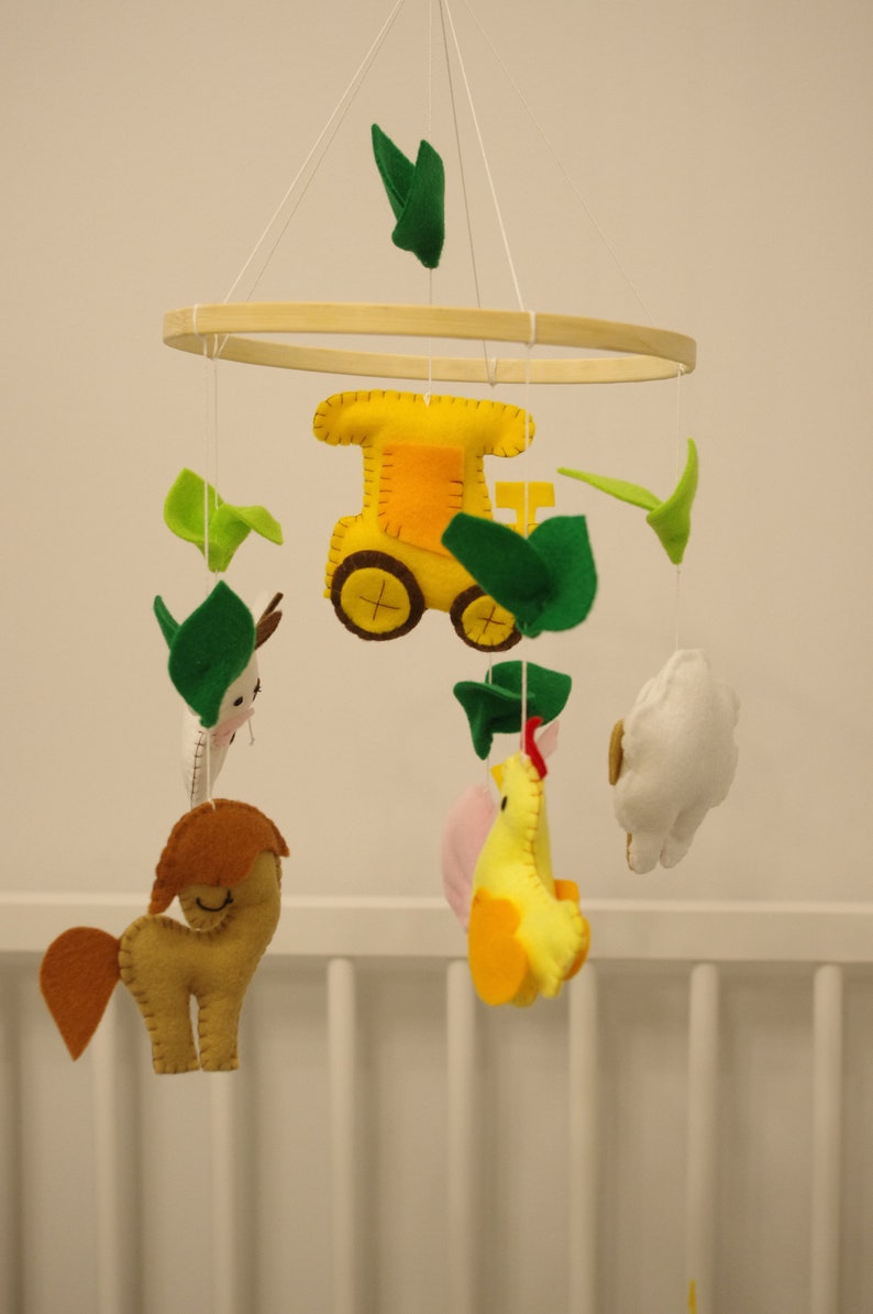 Farm mobile Barnyard nursery Farm nursery decor Crib Etsy