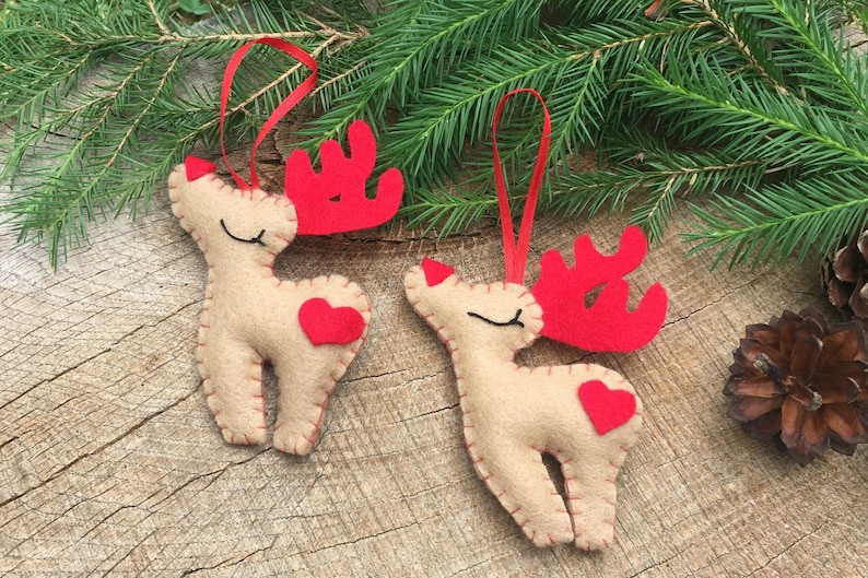 Christmas ornaments handmade Christmas tree decorations Felt Christmas Ornaments Felt Christmas Ornament Christmas felt decor Holiday decor