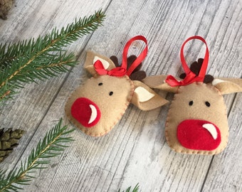 Vintage 1970's 1980's Ornaments Christmas Xmas Set of 3 Handmade