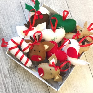 Christmas ornaments handmade Christmas tree decorations Felt Christmas Ornaments  Felt Christmas Ornament Christmas felt decor Baby gift