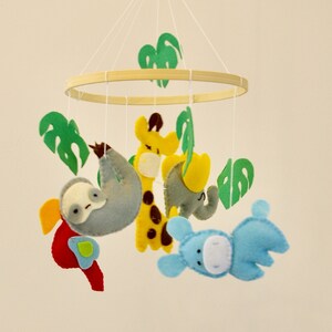 Baby mobile Dschungel Tiere, HANDMADE DECOR Krippe