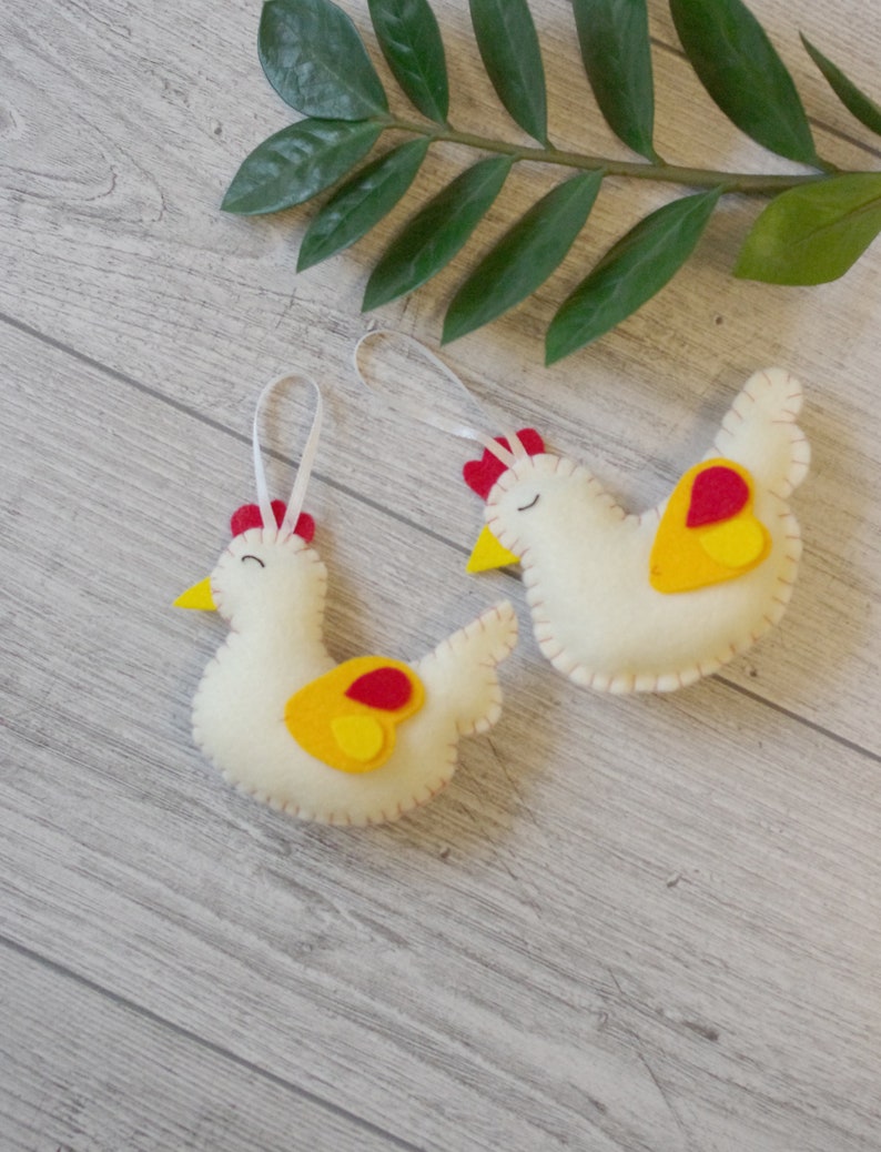 Felt Ornaments Spring home decor Spring decor Easter ornaments Spring decorations Easter tree decor Felt Easter decoration