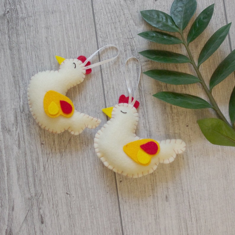 Felt Ornaments Spring home decor Spring decor Easter ornaments Spring decorations Easter tree decor Felt Easter decoration