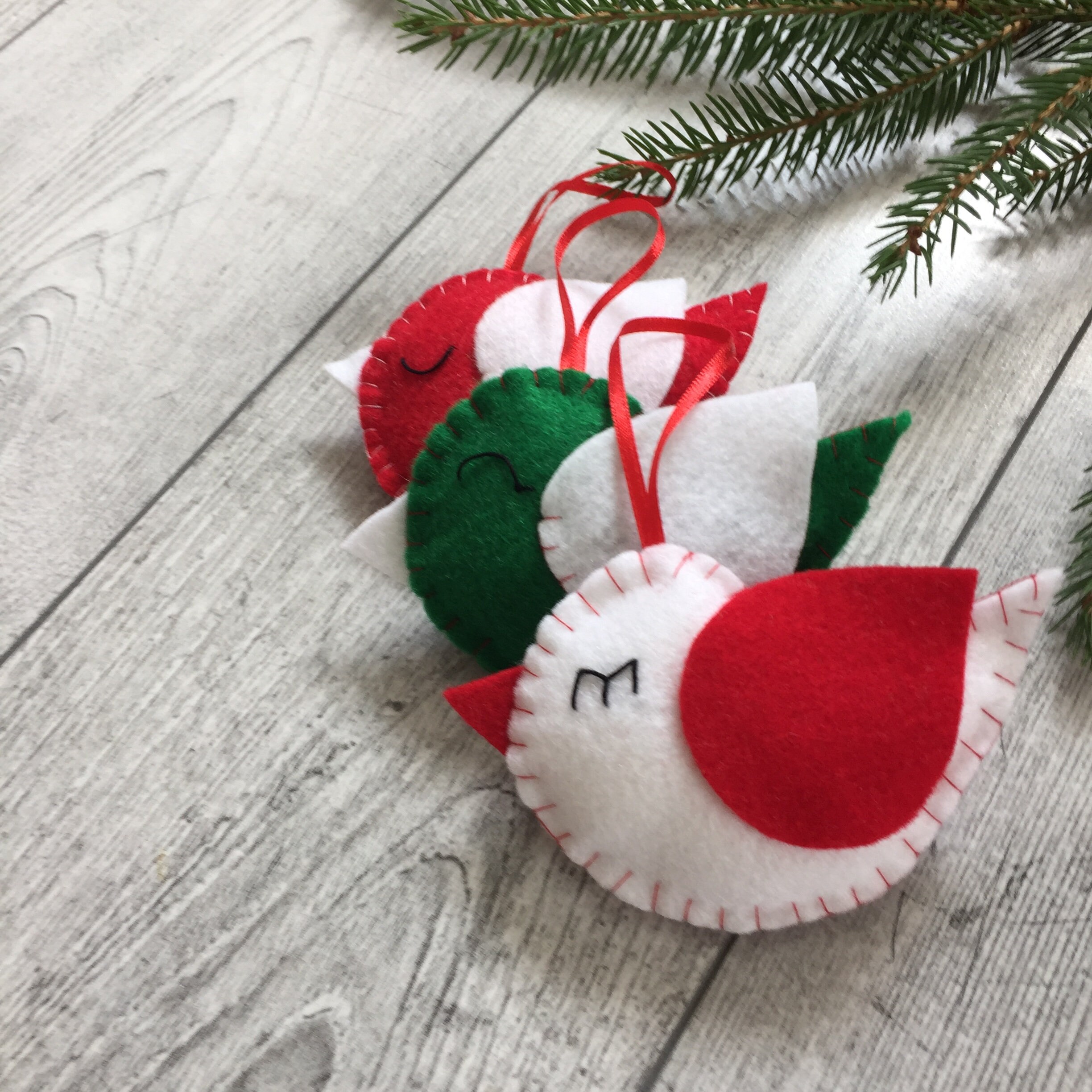 Christmas Ornaments Handmade Felt Bird Ornament Christmas Tree - Etsy