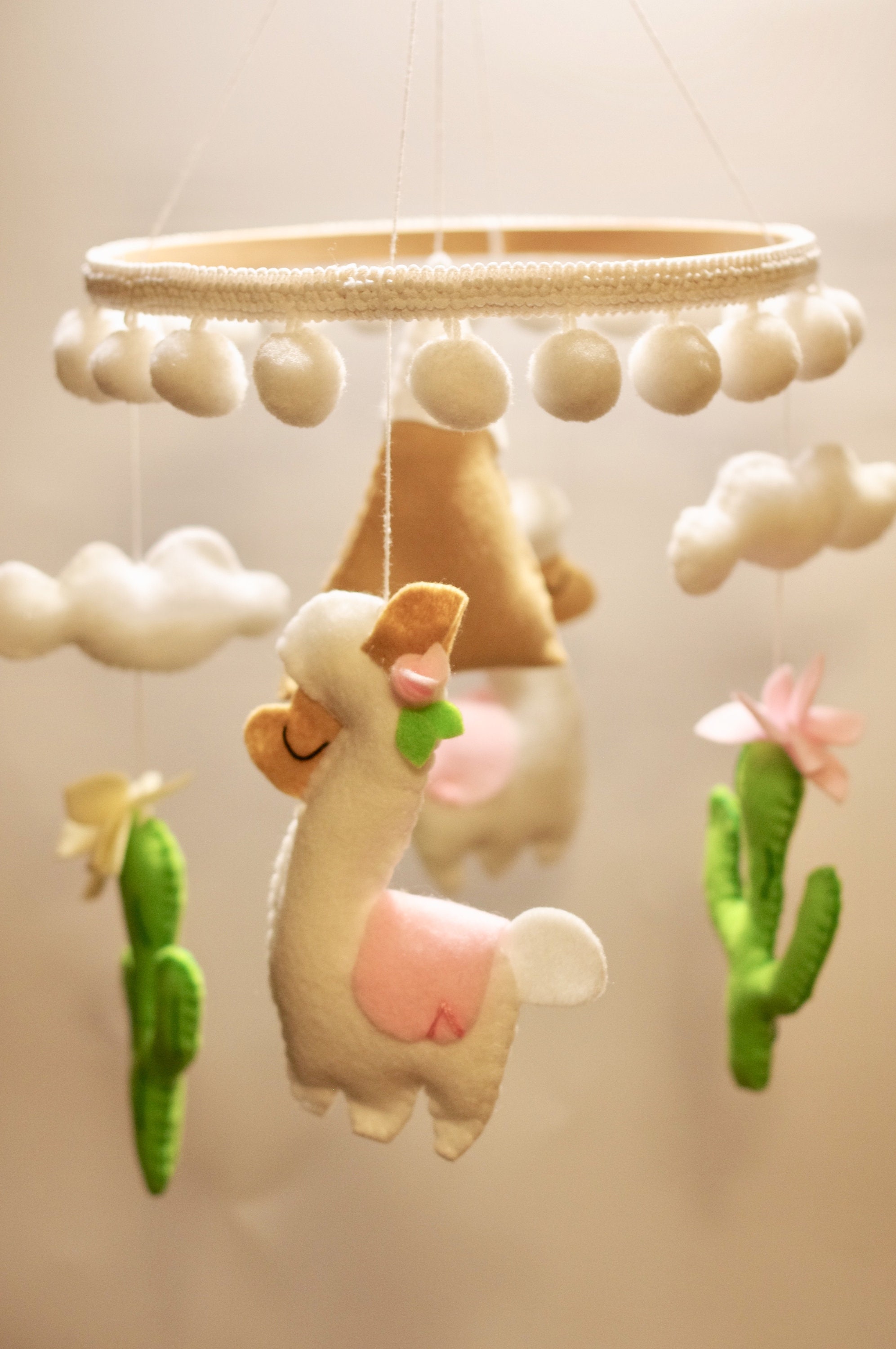 Llama mobile nursery Baby crib mobile Llama nursery decor Baby Etsy