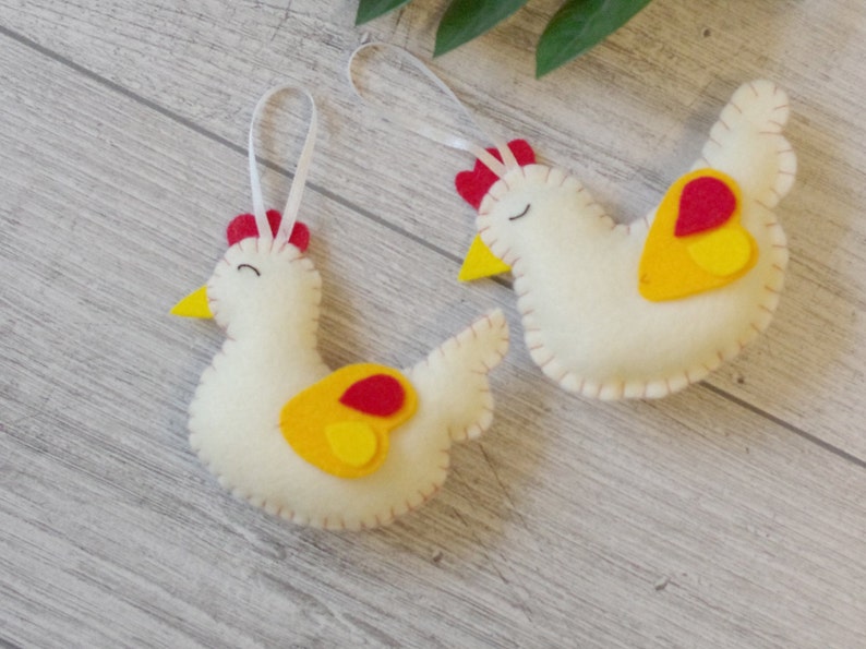 Felt Ornaments Spring home decor Spring decor Easter ornaments Spring decorations Easter tree decor Felt Easter decoration