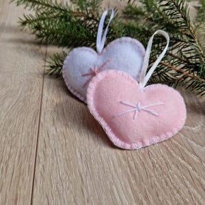 Felt heart ornament handmade