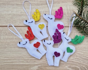 Rentier Ornament 5er Set