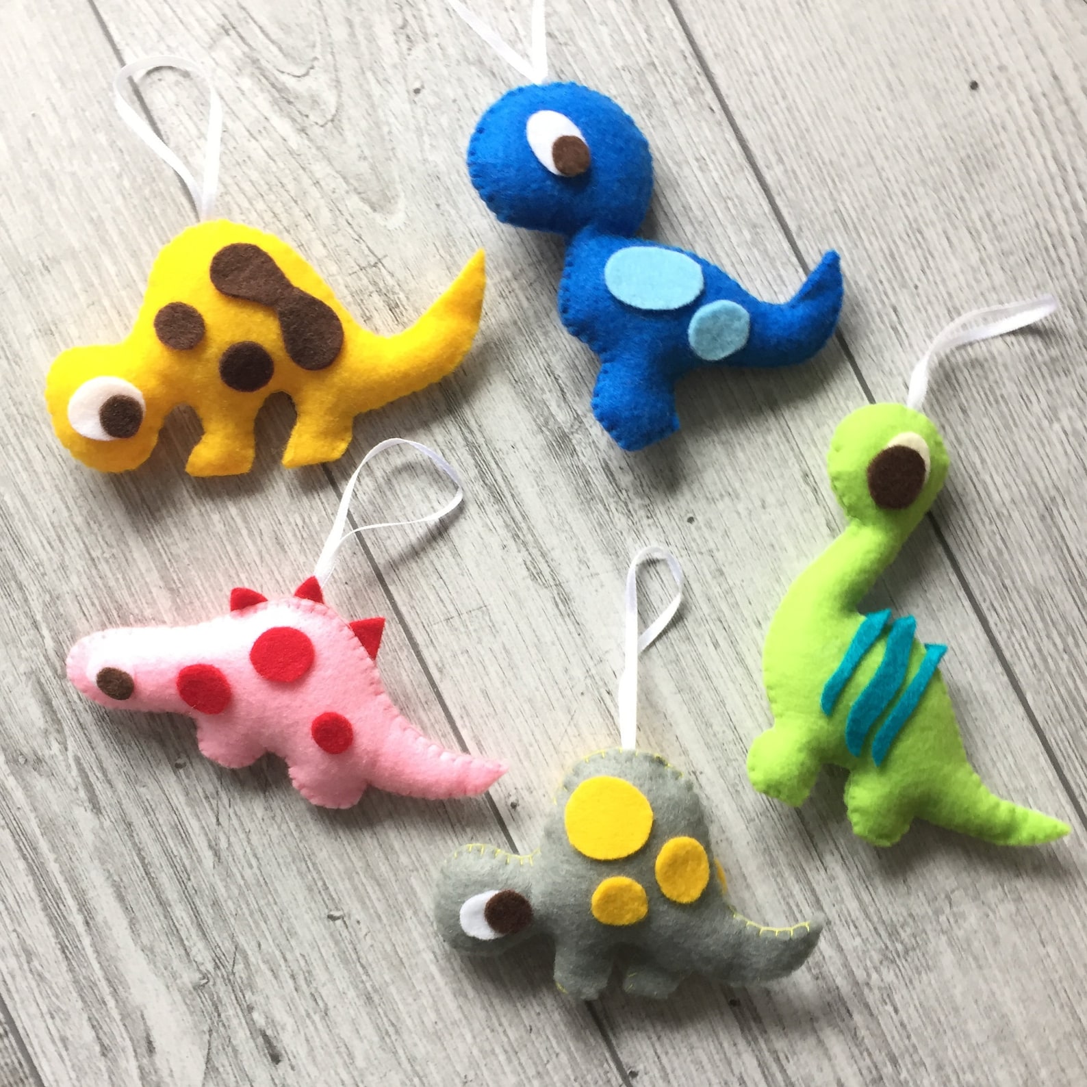 Felt Dinosaur Ornament Dinosaur Decorations Plush Dinosaur Etsy