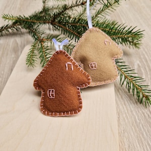 Gingerbread house ornament handcrafted