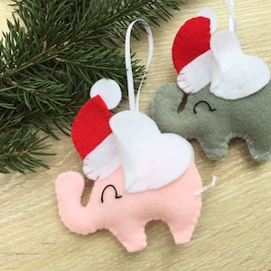 Elephant ornament felt Christmas decorations for the tree Felt Xmas tree ornament