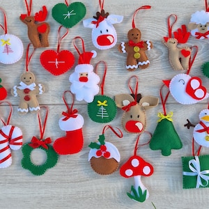 Christmas ornaments handmade felt