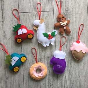 Christmas tree ornaments handmade Felt ornaments Christmas decorations