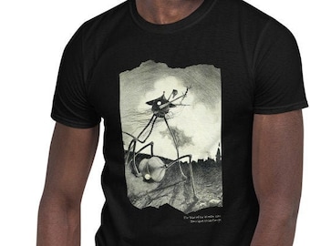 War of the Worlds, H.G. Wells Science Fiction Short-Sleeve Unisex Cotton T-Shirt