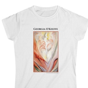 Georgia O&#39;Keeffe Flower Art Women&#39;s Softstyle Cotton Tee
